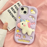 3D Rainbow Unicorn Phone Case